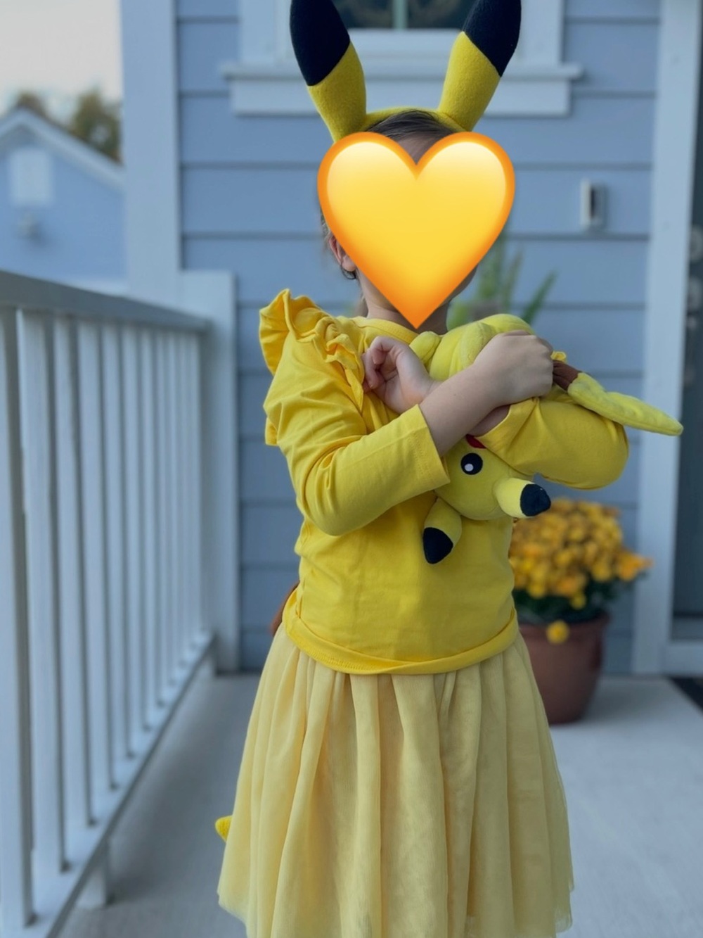 Kids Yellow Pikachu-Inspired headband and tail